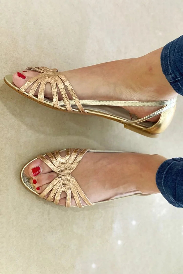 ELEONORA | Golden Sandals Summer Light