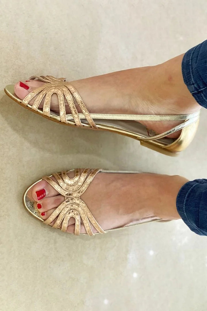 ELEONORA | Golden Sandals Summer Light