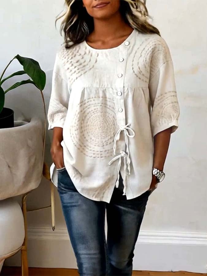 Célestine | Top Casual Brodé Élégant