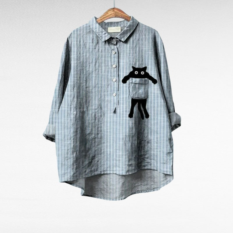 Chloé | Chemise Grise Élégance Sobre