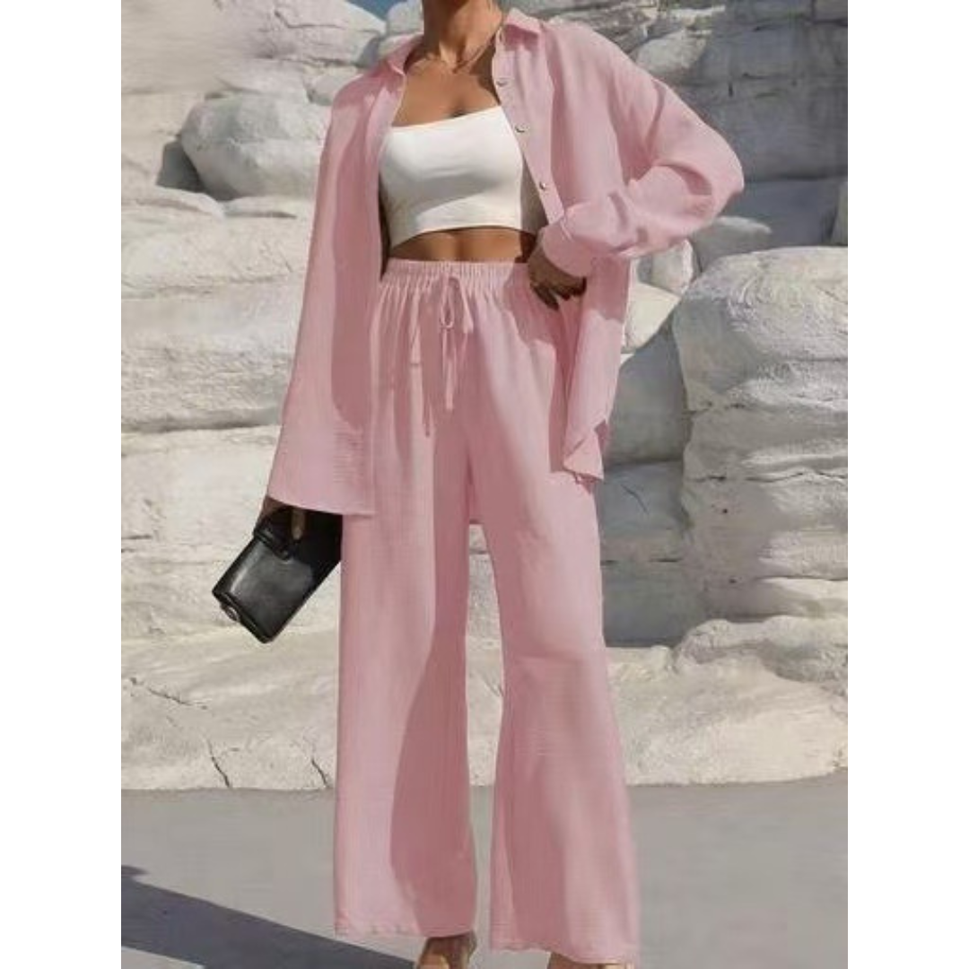 VANORA | Comfy Long Sleeve Blouse and Trouser Co-ord Set
