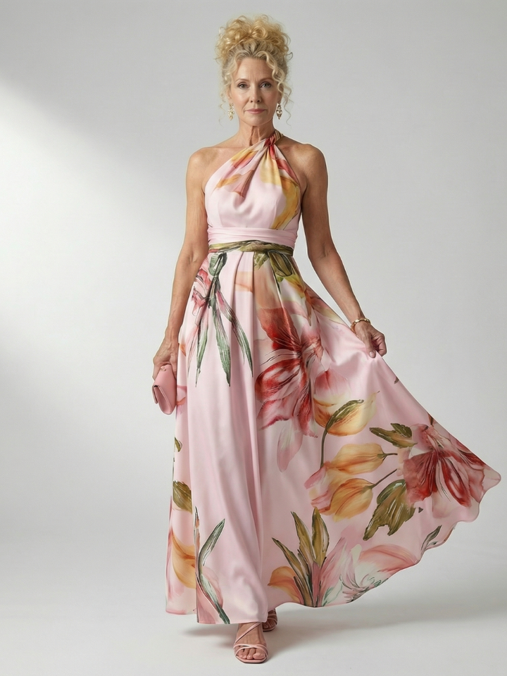 AMIEL | Light Floral Maxi Dress