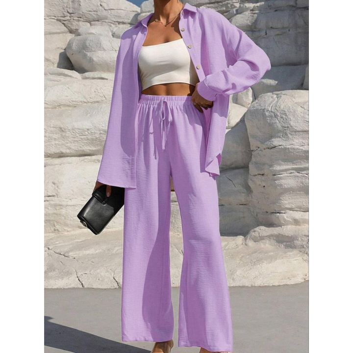 VANORA | Comfy Long Sleeve Blouse and Trouser Co-ord Set