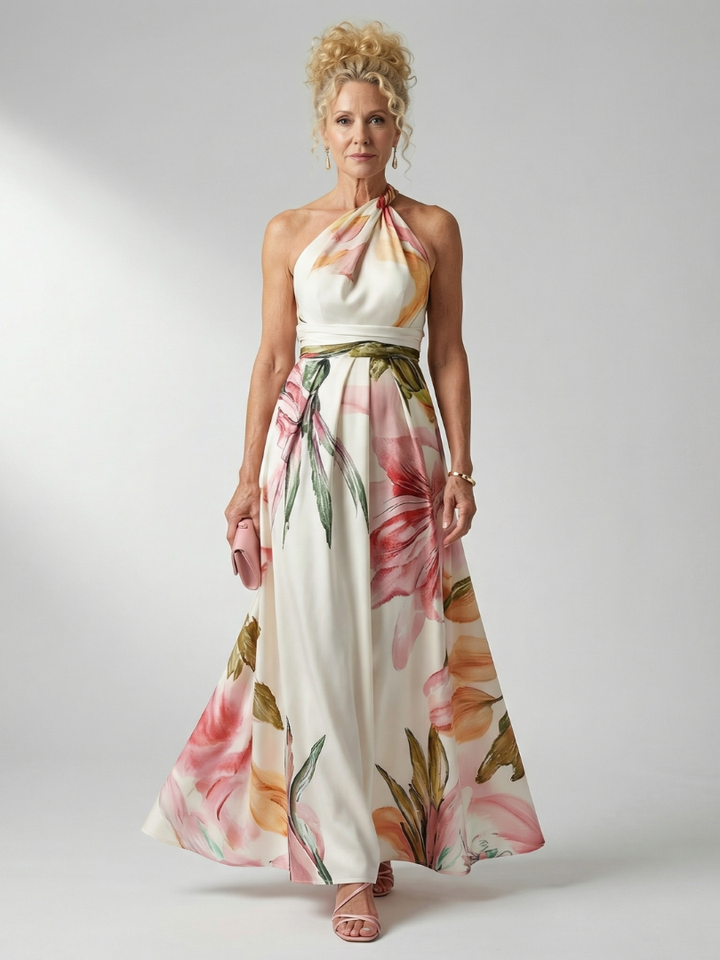 AMIEL | Light Floral Maxi Dress