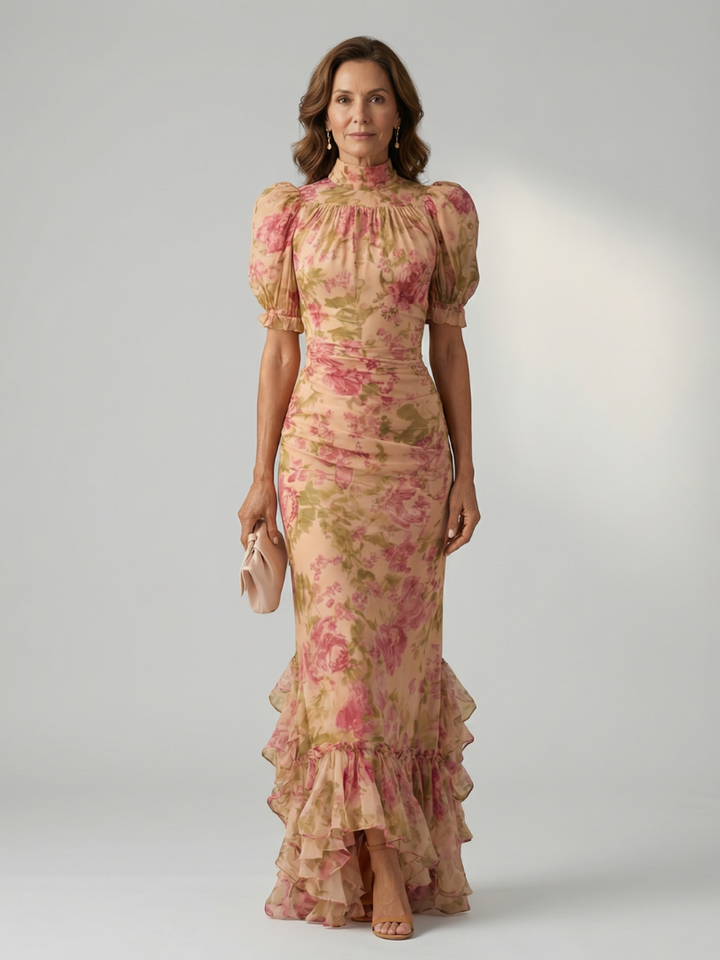 VIANNE | Gentle High Neck Maxi Dress