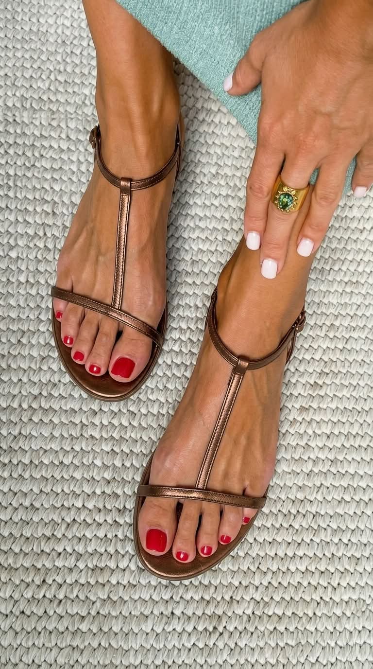 ROSALBA | Golden Sandals Spring