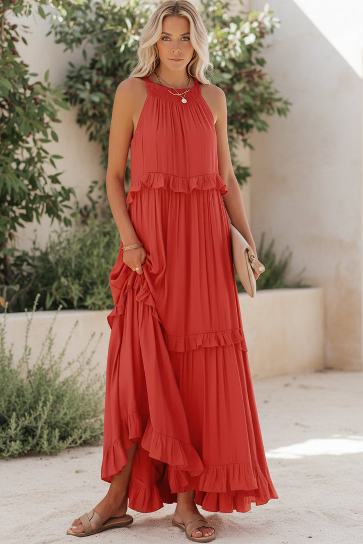 GAIA | Ruffle Maxi Dress
