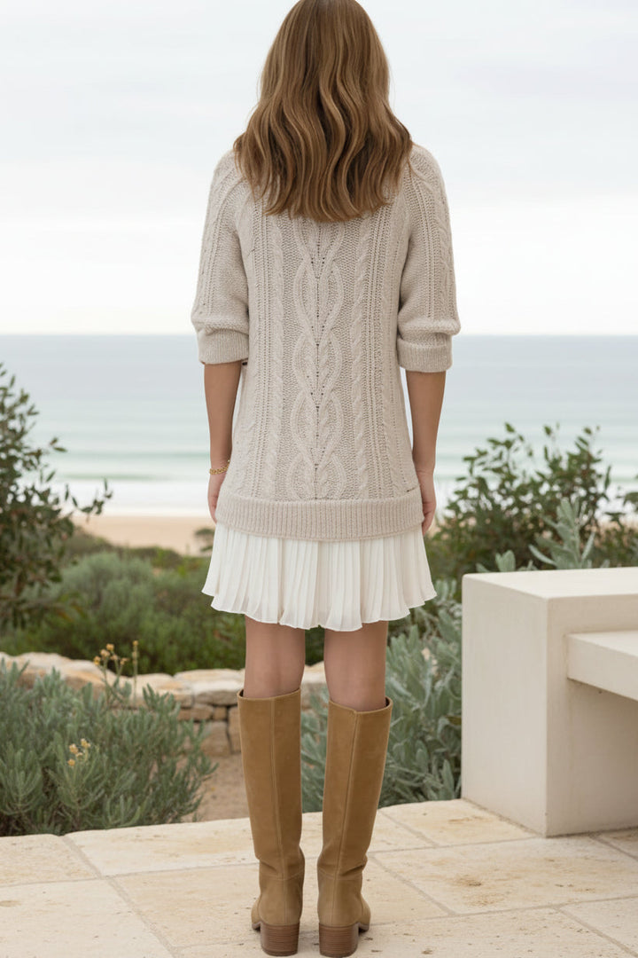 AVA | Cable Knit Sweater Dress