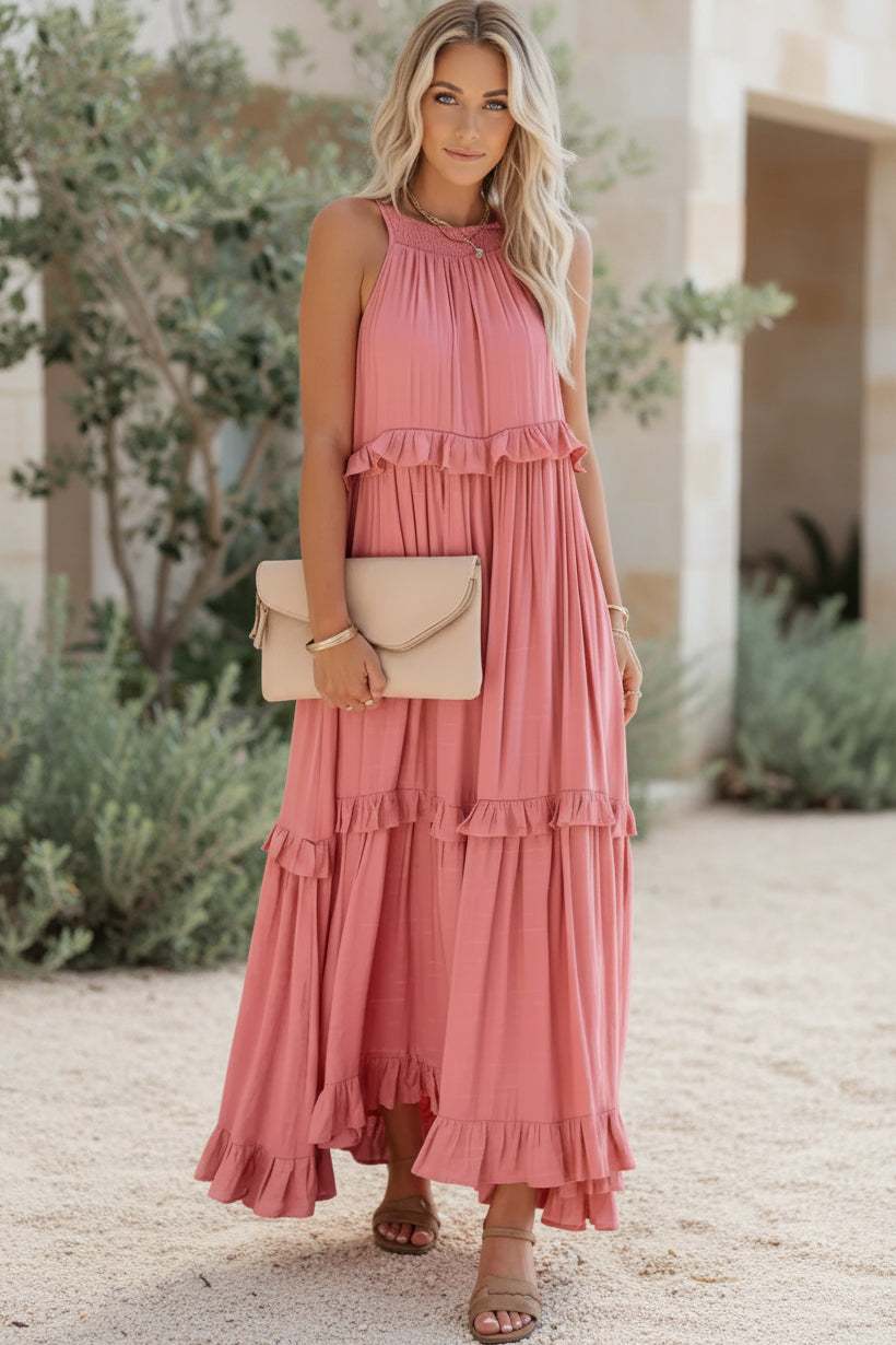 GAIA | Ruffle Maxi Dress
