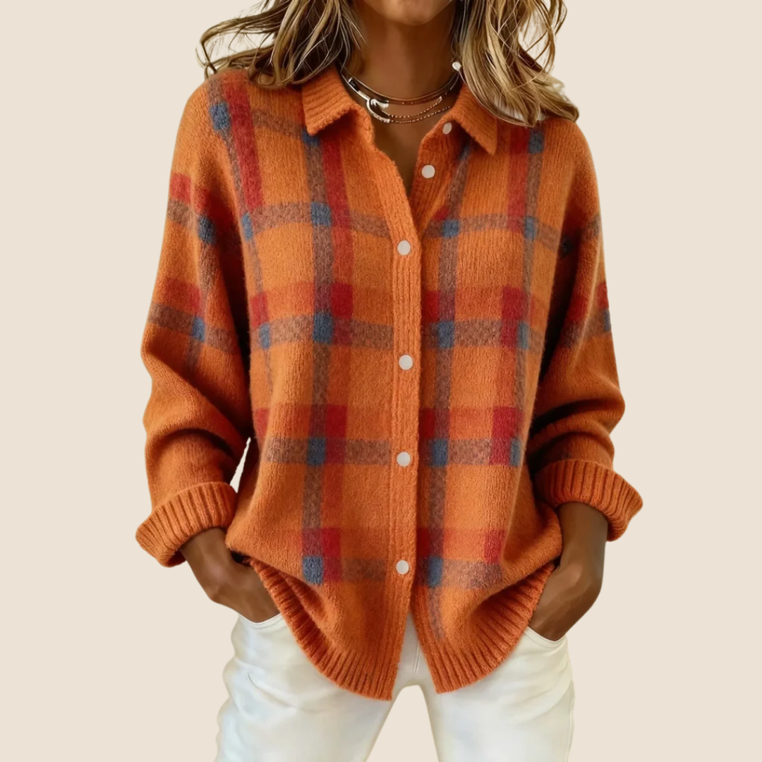 VIVIENNE | Pull à Carreaux Rétro