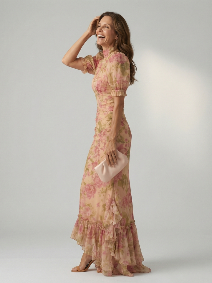VIANNE | Gentle High Neck Maxi Dress