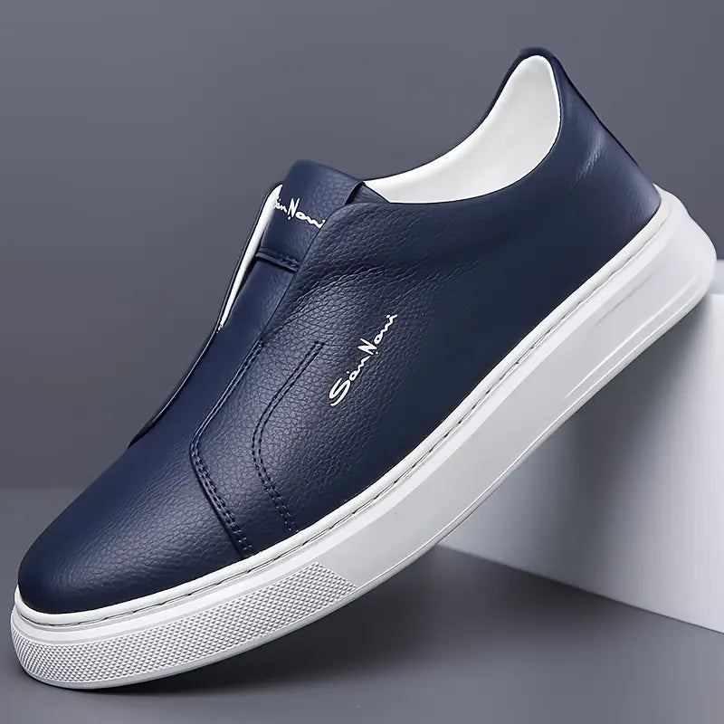 Vincent | Baskets Sans Lacets Confort Quotidien en Cuir