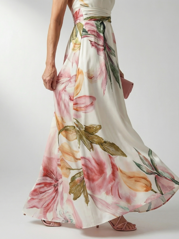AMIEL | Light Floral Maxi Dress