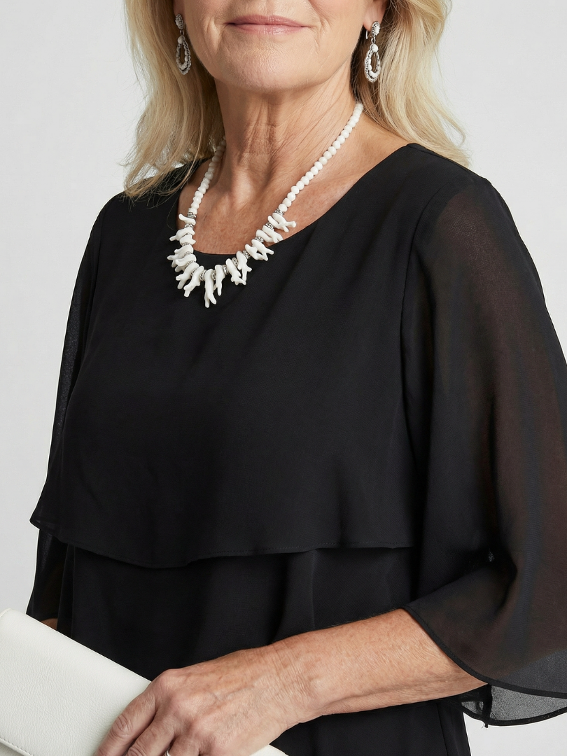BRENT | Elegant Layered Midi Dress