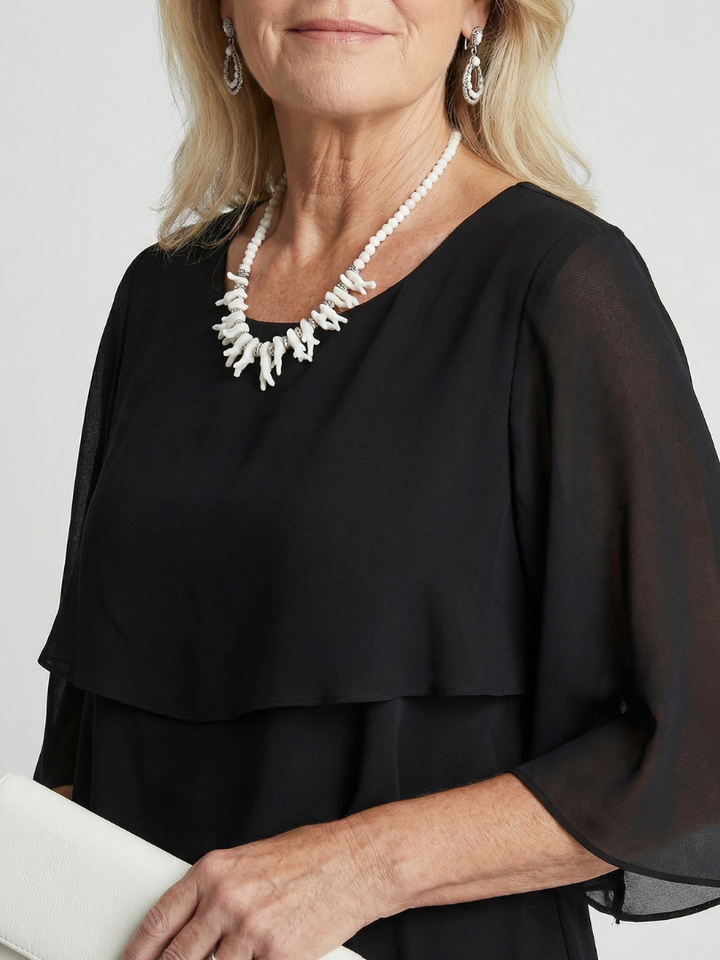 BRENT | Elegant Layered Midi Dress