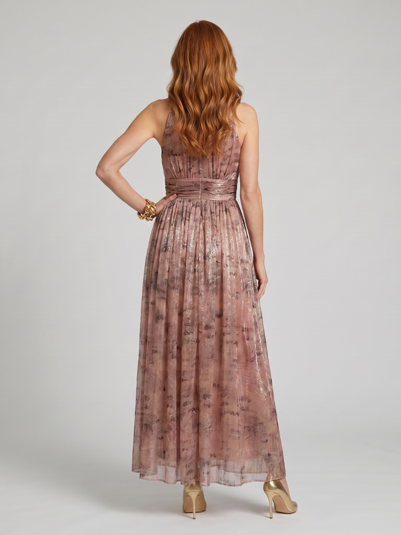 IMOGEN | Textured Finish Sleeveless Midi Dress