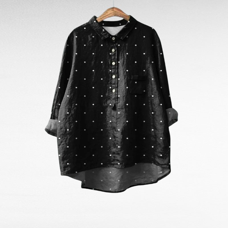 Zoe | Chemise Noire Audace Graphique