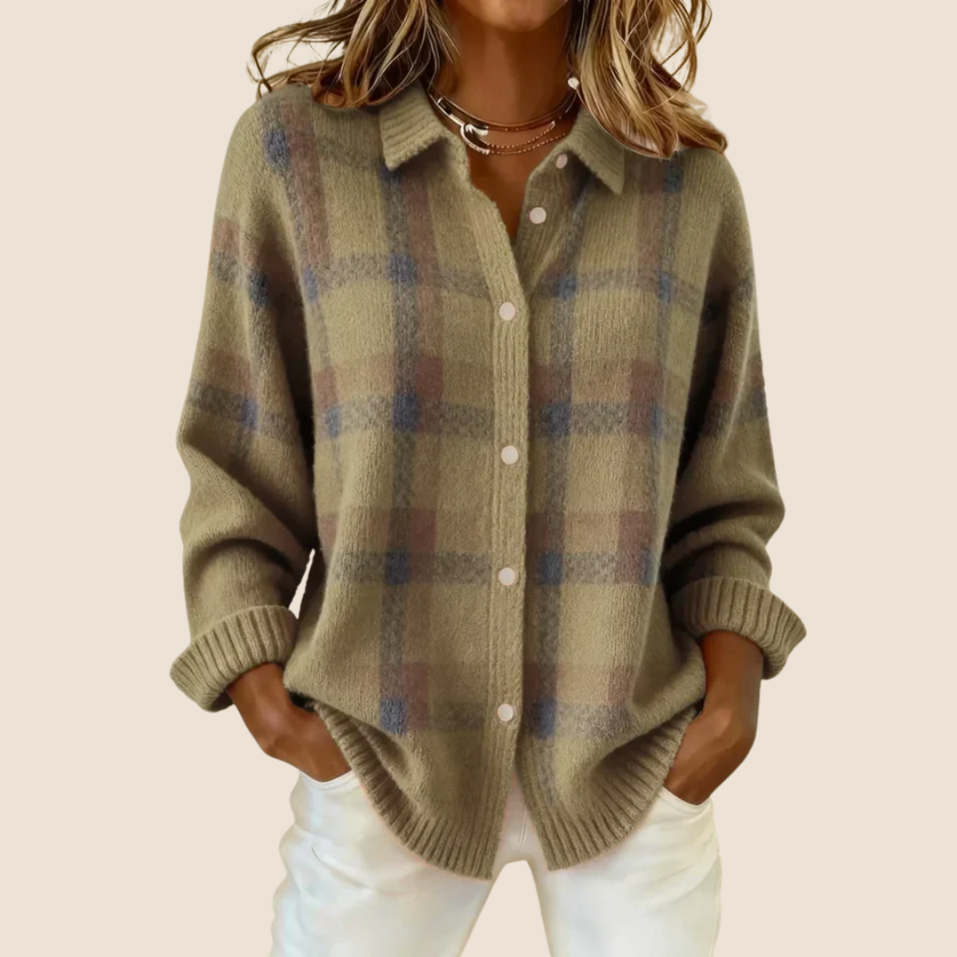 VIVIENNE | Pull à Carreaux Rétro
