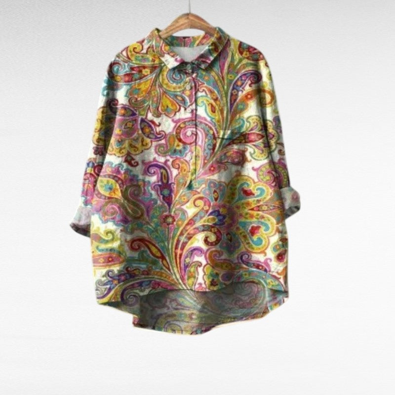 Élisa | Chemise Colorée Jardin d'Éden