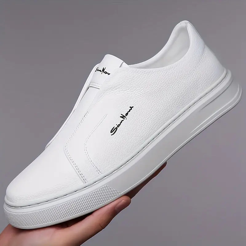 Vincent | Baskets Sans Lacets Confort Quotidien en Cuir
