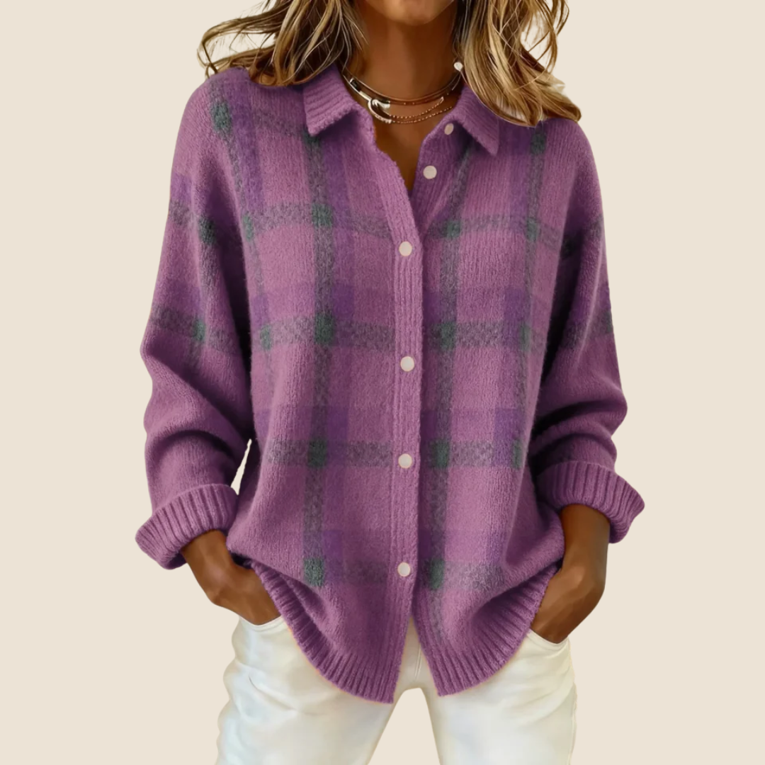 VIVIENNE | Pull à Carreaux Rétro