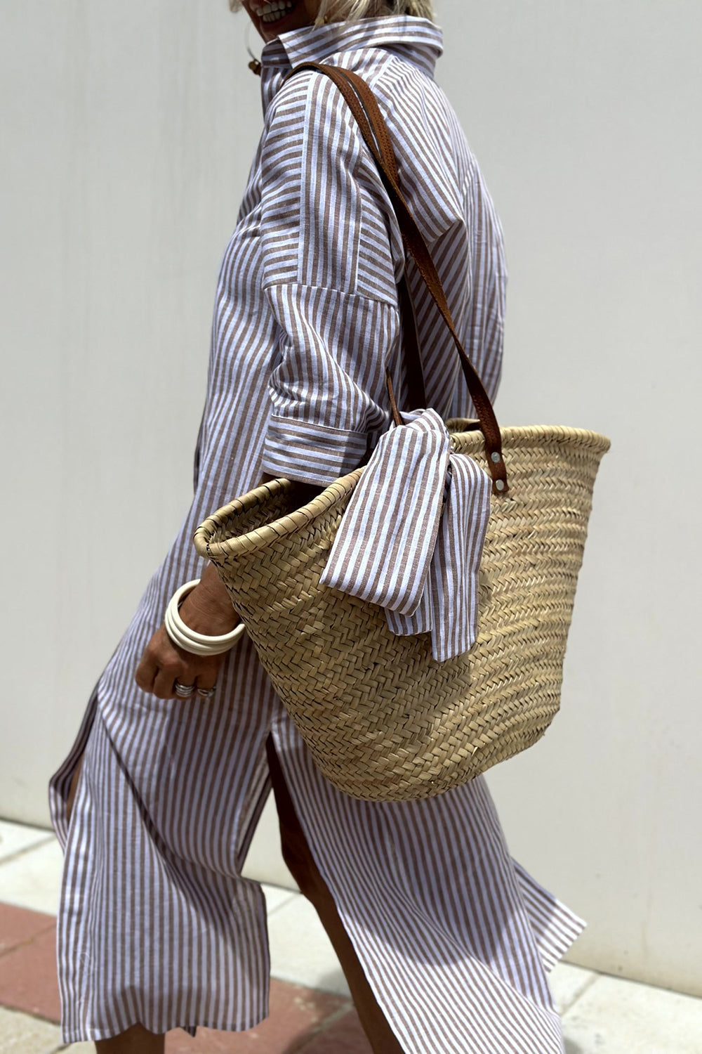 KELLY | Timeless Striped Shirt Dress with Elegant Comfort