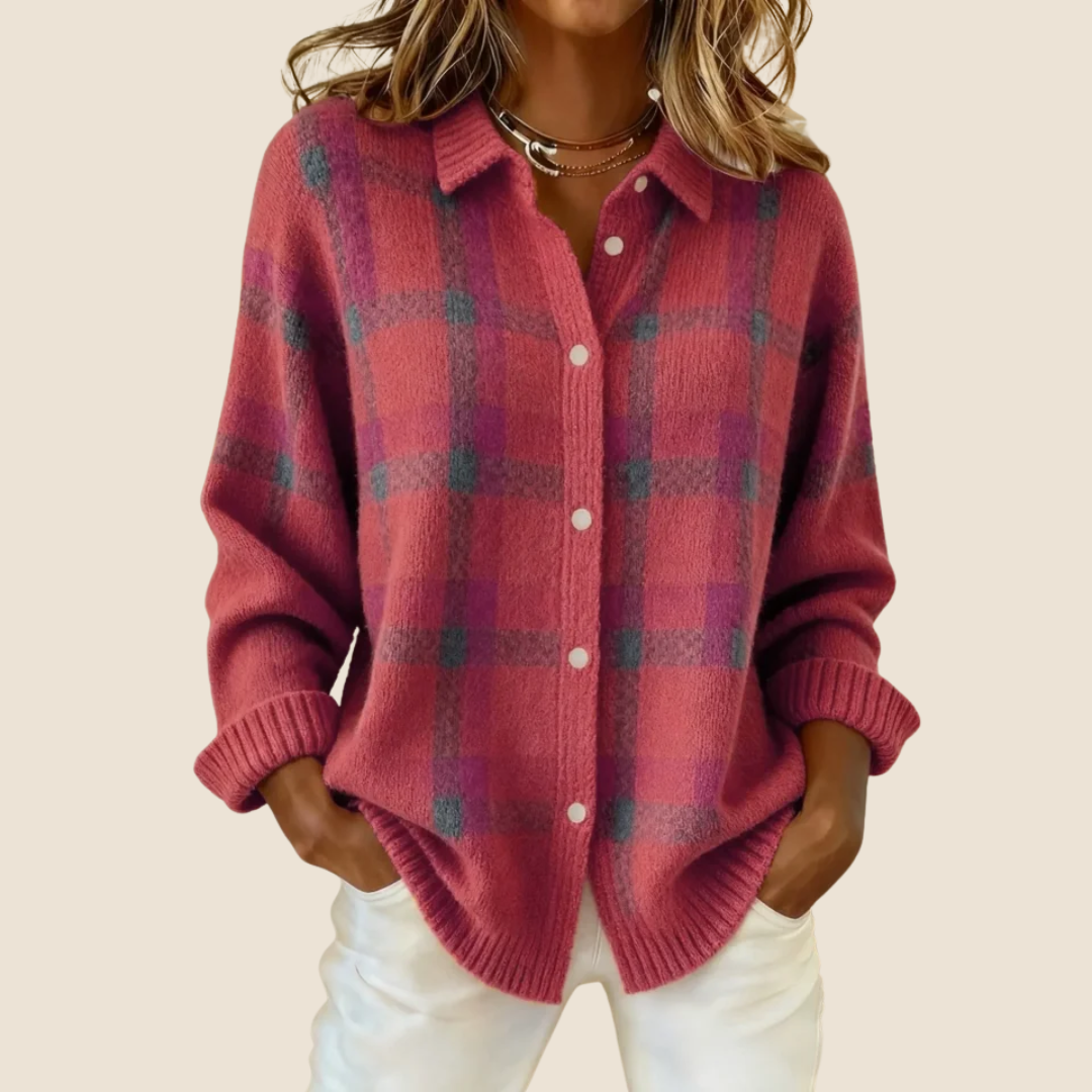 VIVIENNE | Pull à Carreaux Rétro