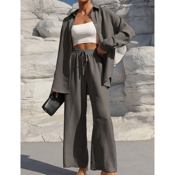 VANORA | Comfy Long Sleeve Blouse and Trouser Co-ord Set