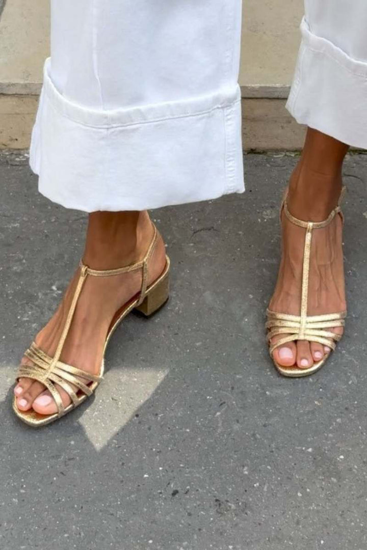 ALLEGRA | Golden Sandals Everyday Elegance