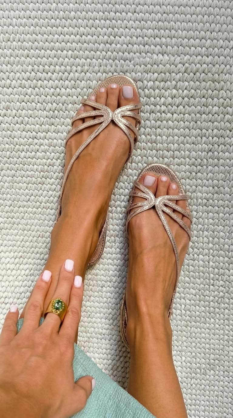 AURELIA | Metallic Strap Sandals