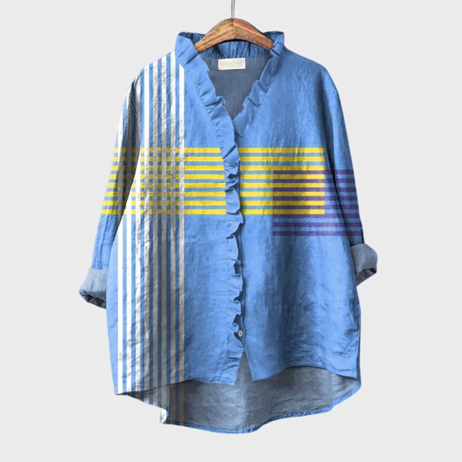 Tina | Chemise Bleue Profondeur Marine