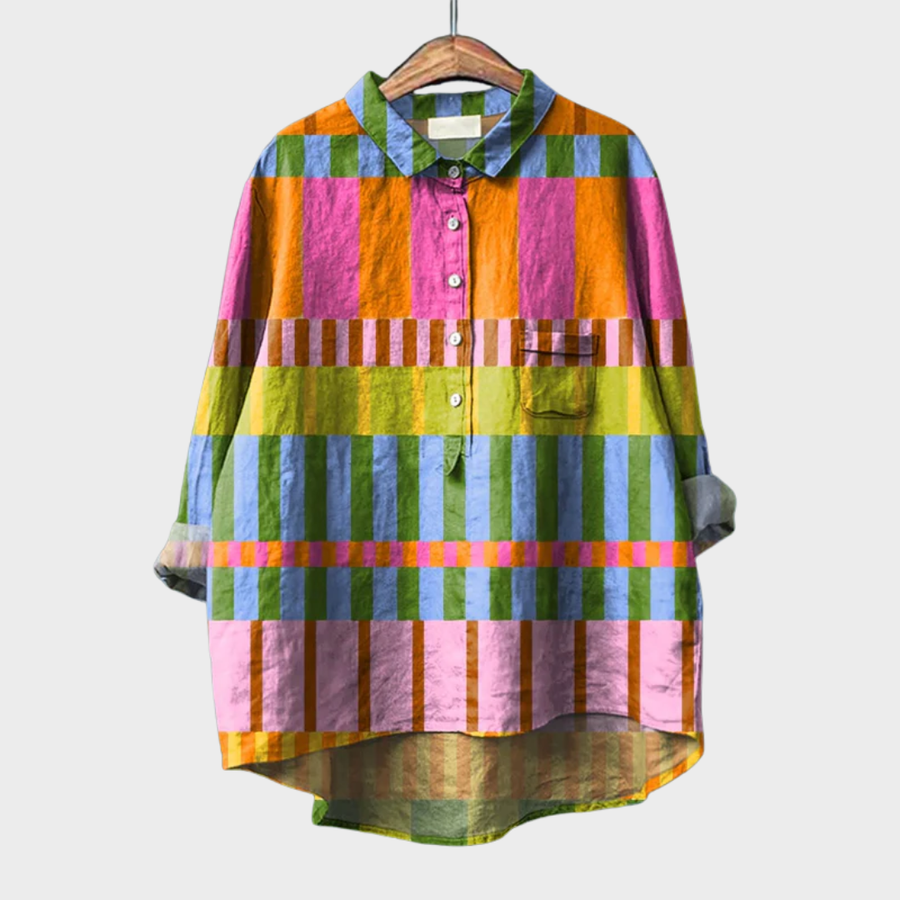 Amber | Chemise Bicolore Élan Créatif