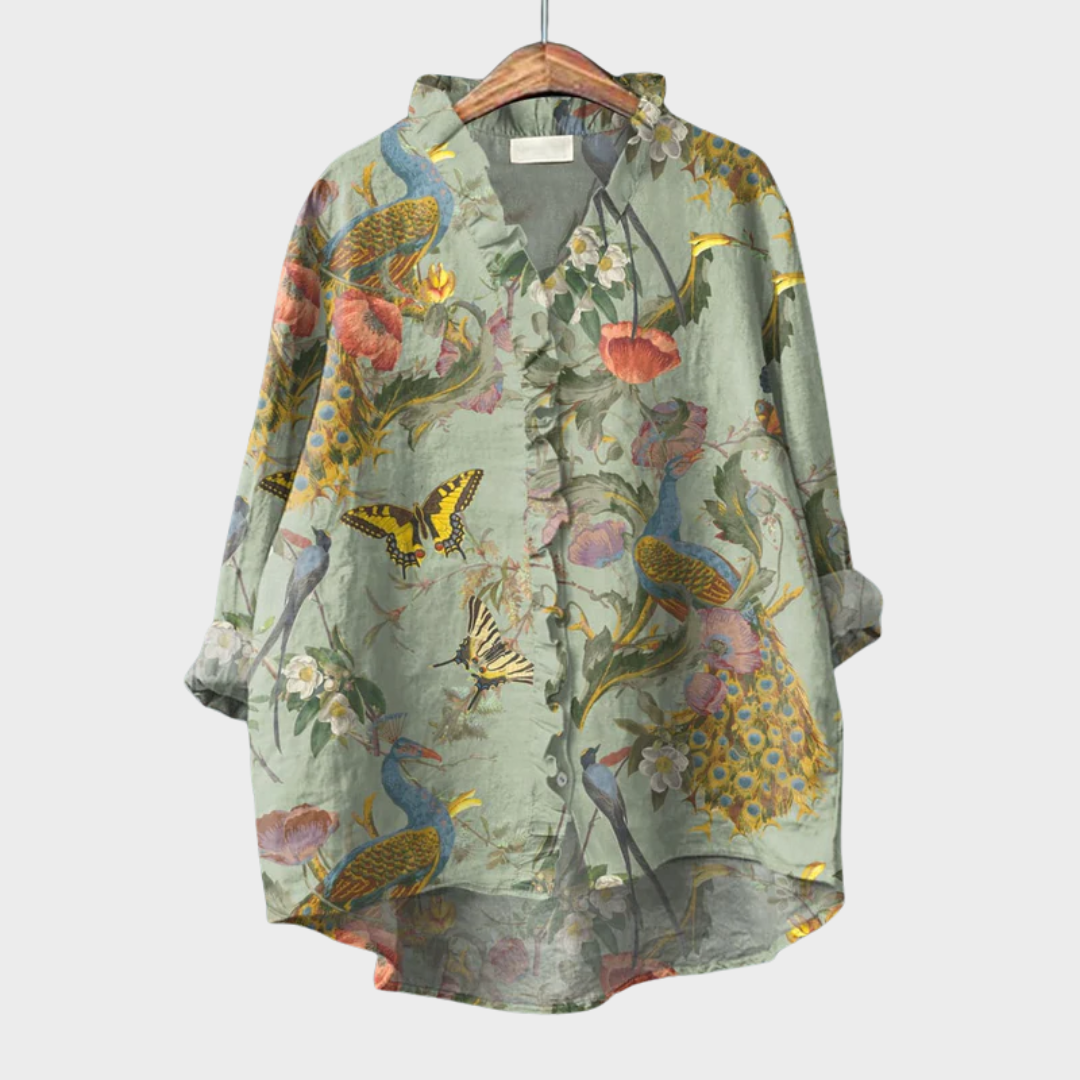 Scarlett | Chemise Verte Cœur Champêtre