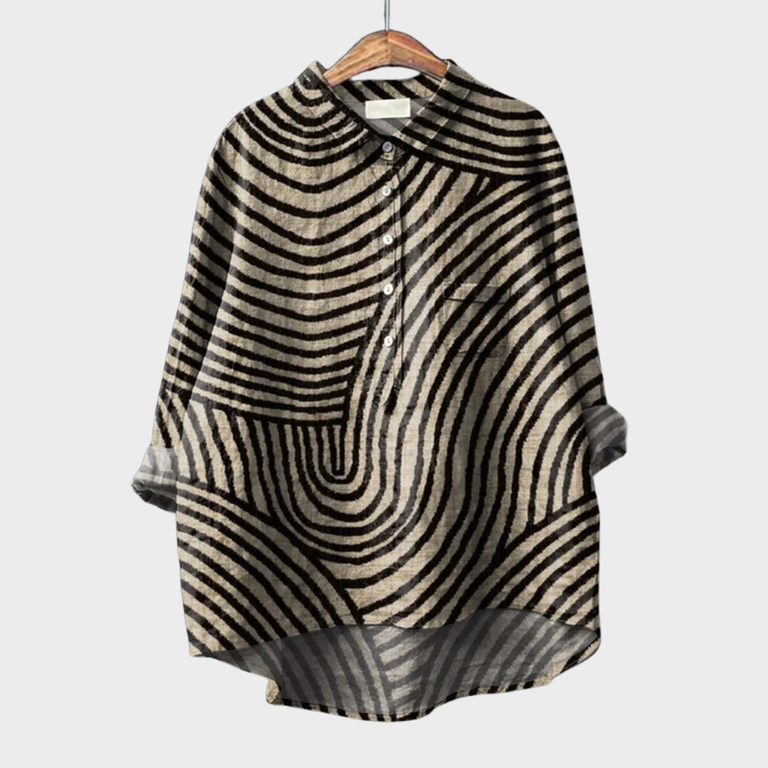 Melina | Chemise Graphique Noir Intense