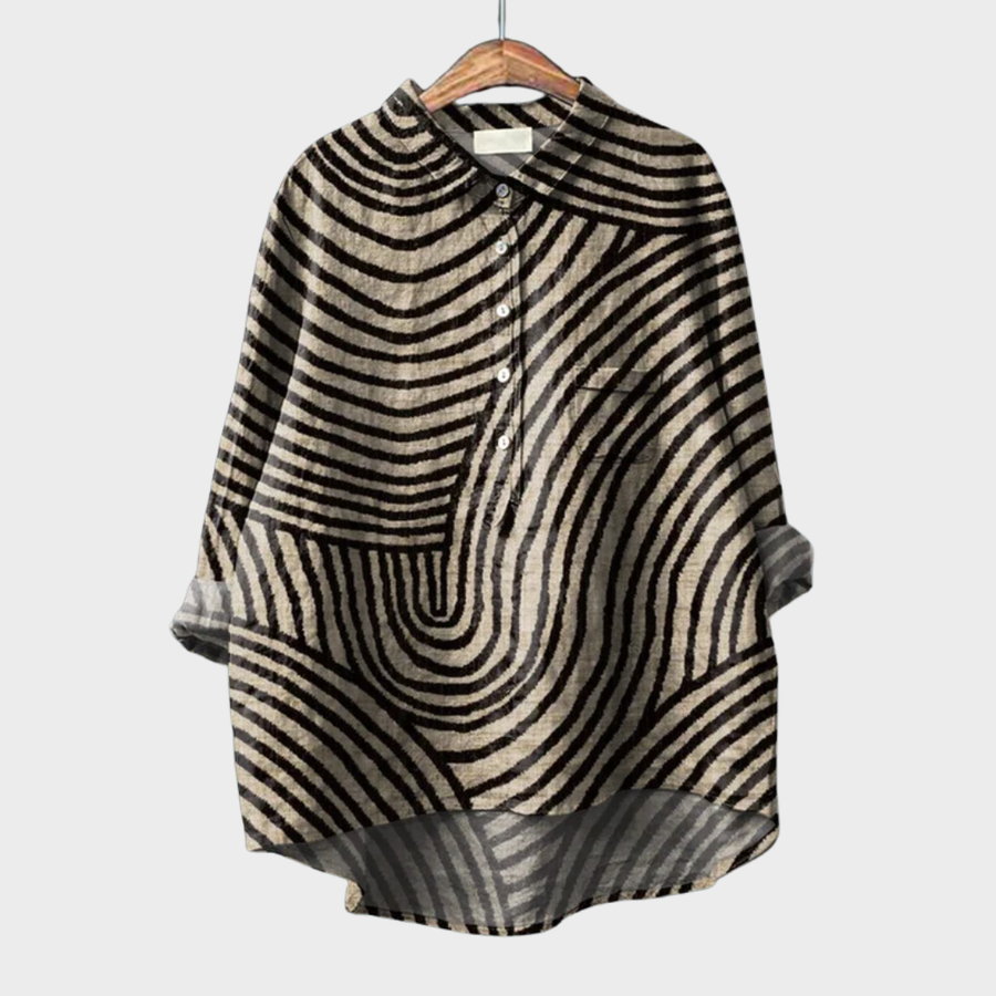 Melina | Chemise Graphique Noir Intense