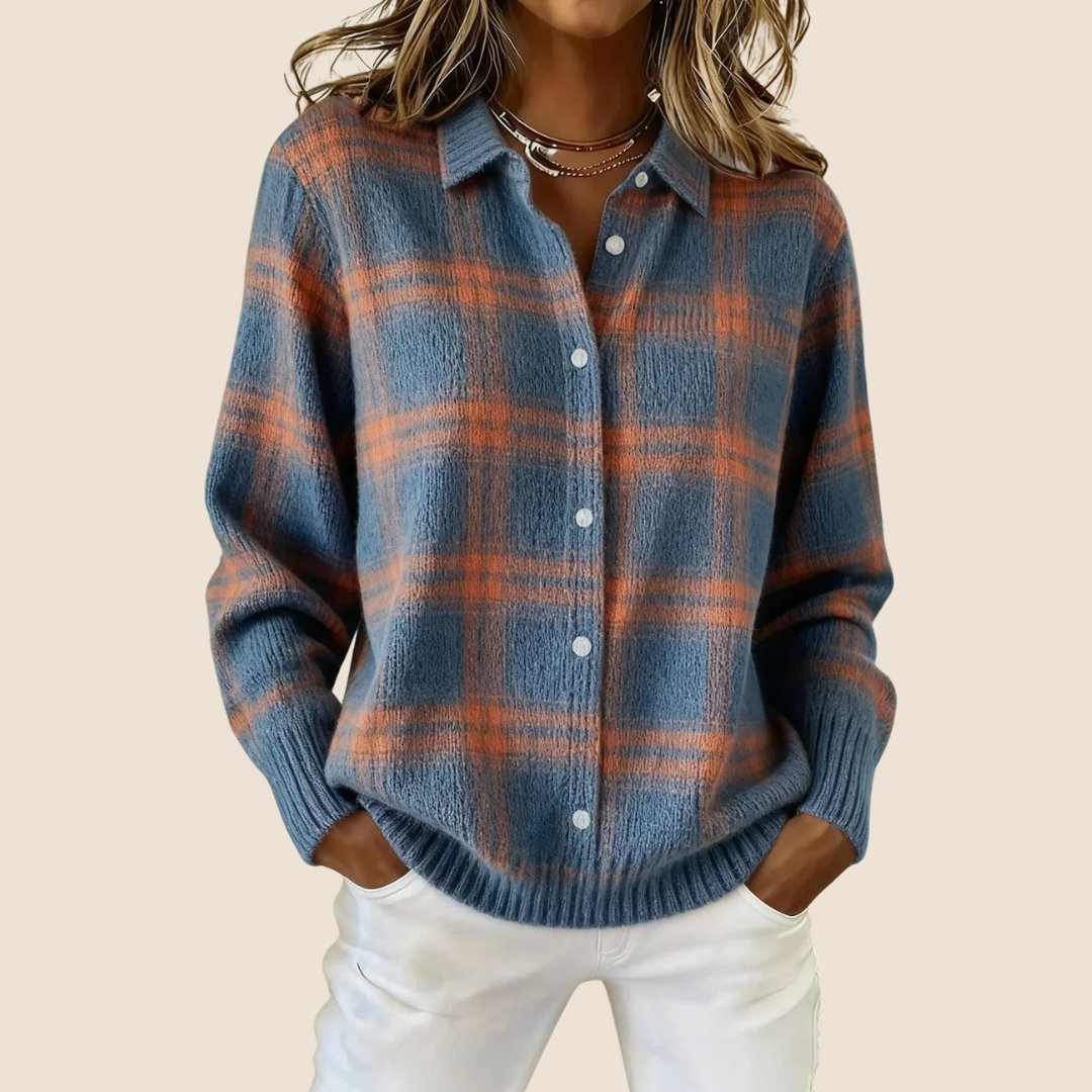 VIVIENNE | Pull à Carreaux Rétro