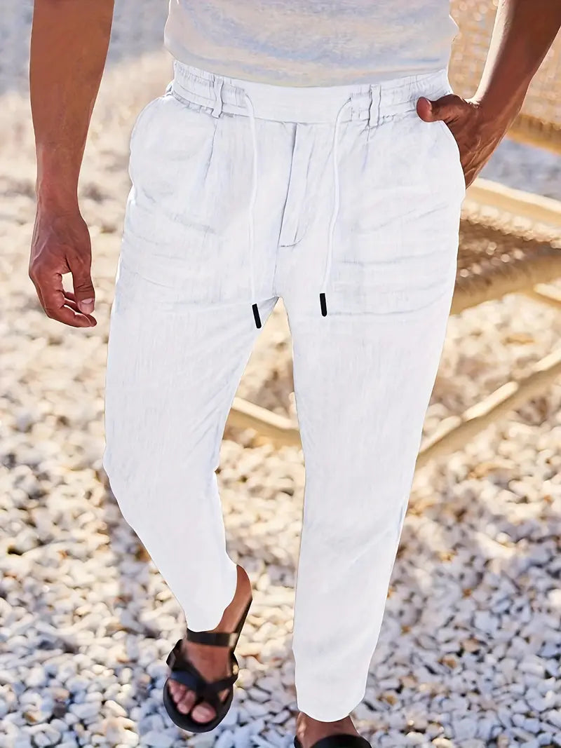 Norbert | Pantalon Large en Lin à Cordon