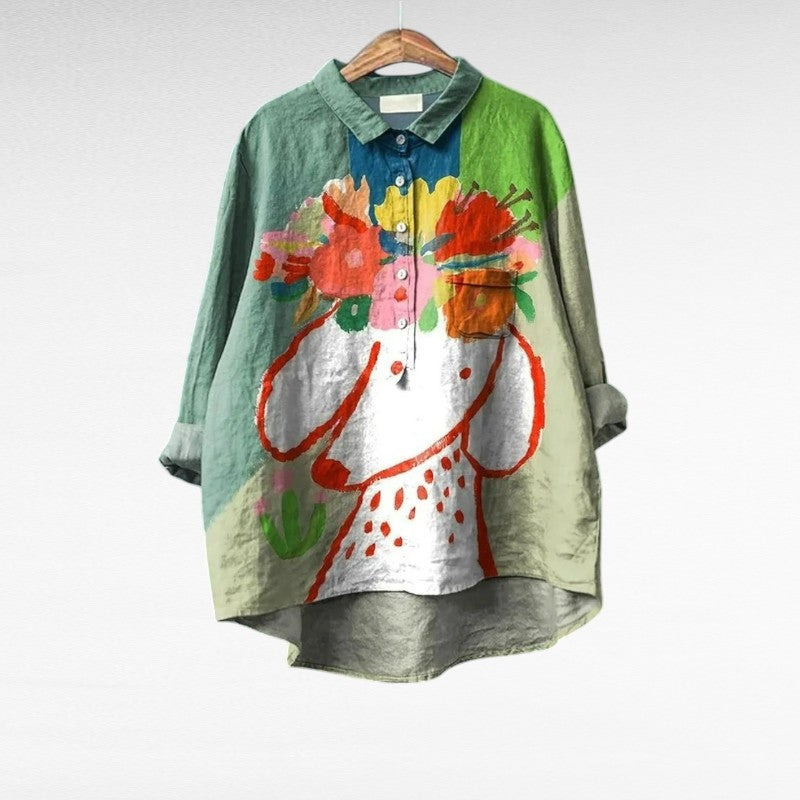 Aurélie | Chemise Florale Aquarelle