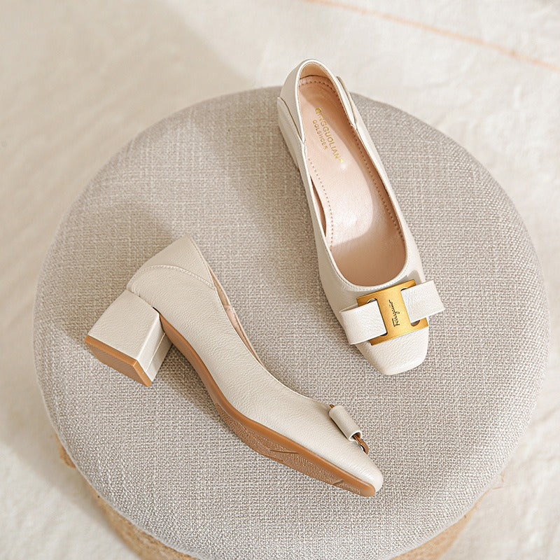 Lucia | Talons Cuir Bout Pointu
