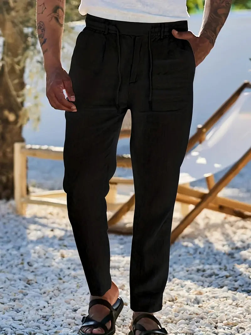 Norbert | Pantalon Large en Lin à Cordon