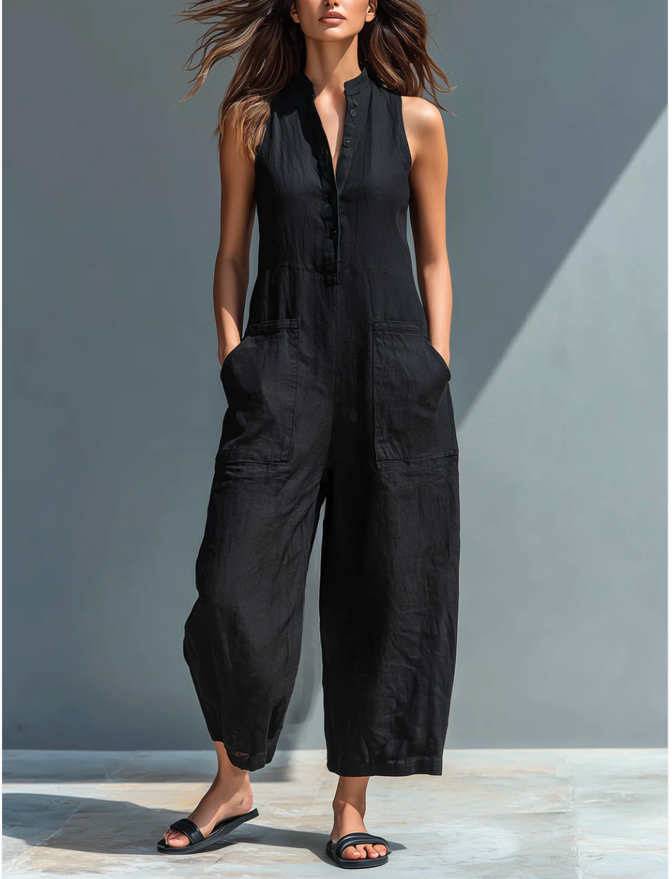 JOY | Sleeveless Minimalist Jumpsuit