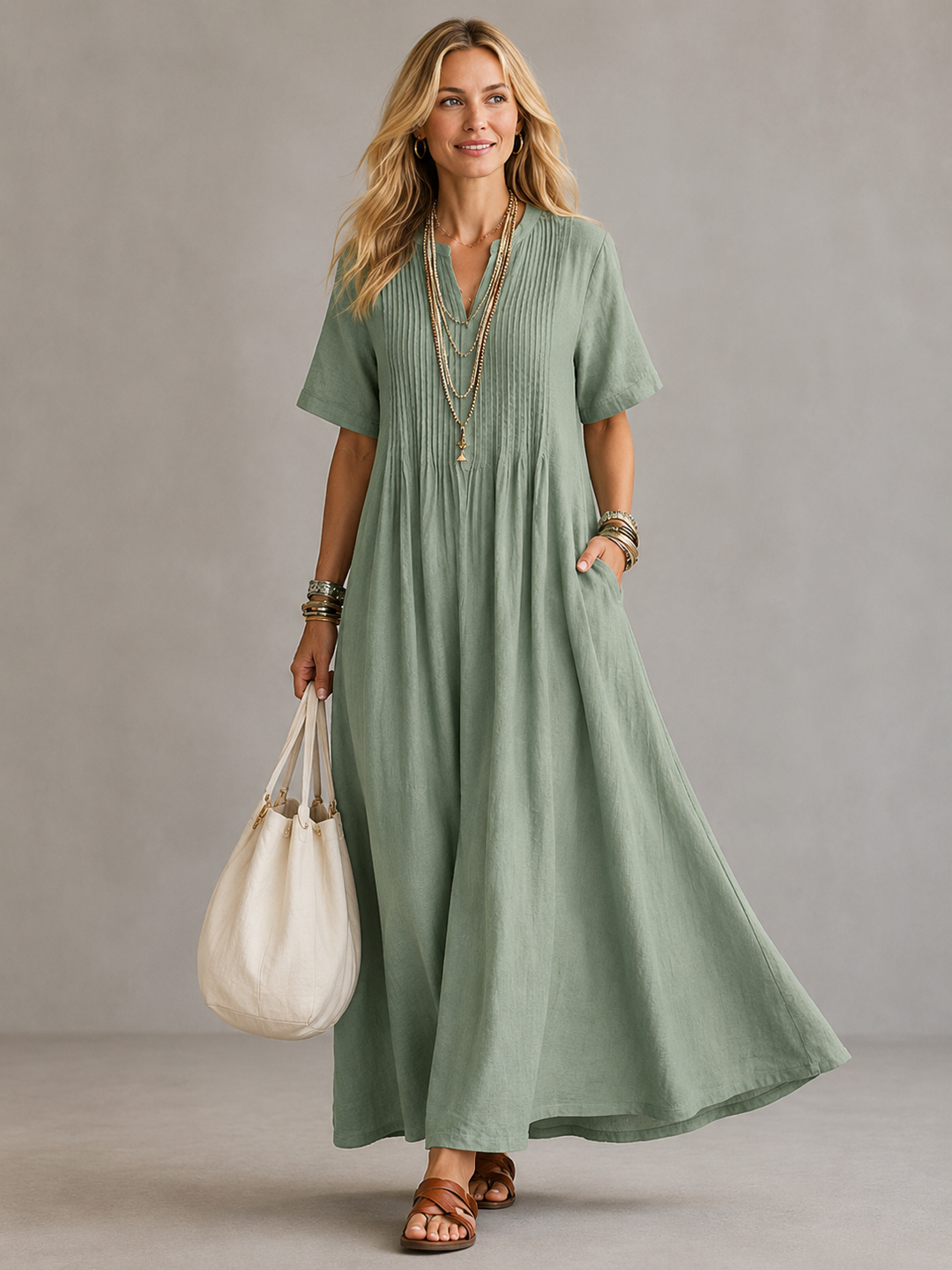 NATHALIA | Pleated Dress