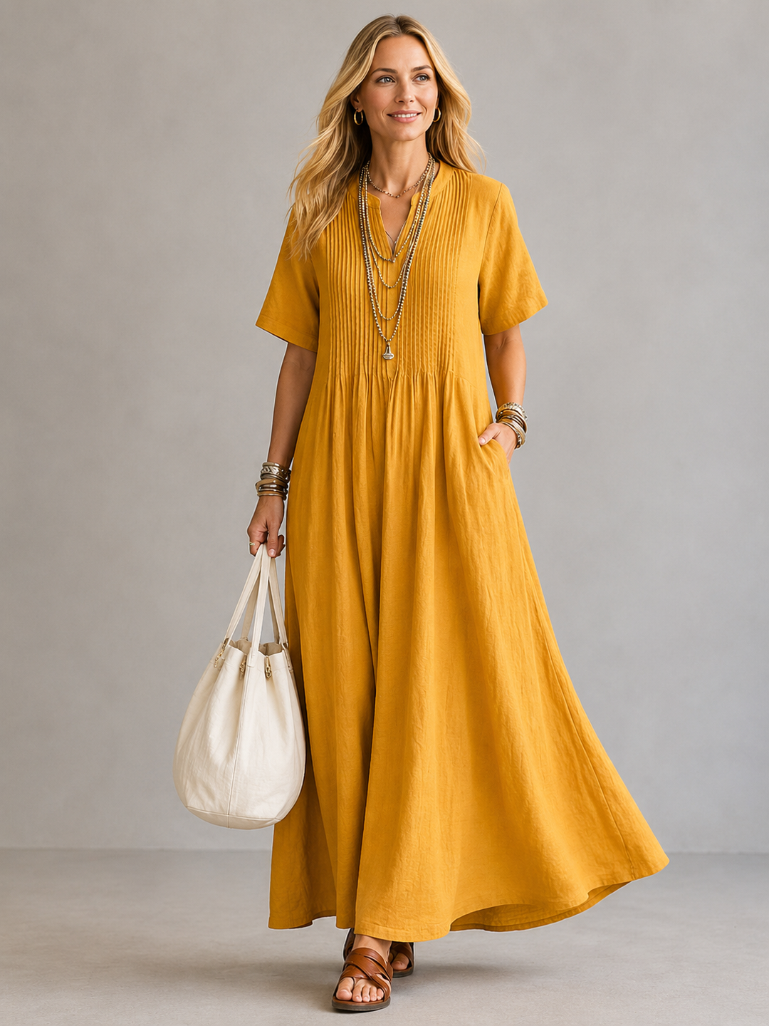 NATHALIA | Pleated Dress