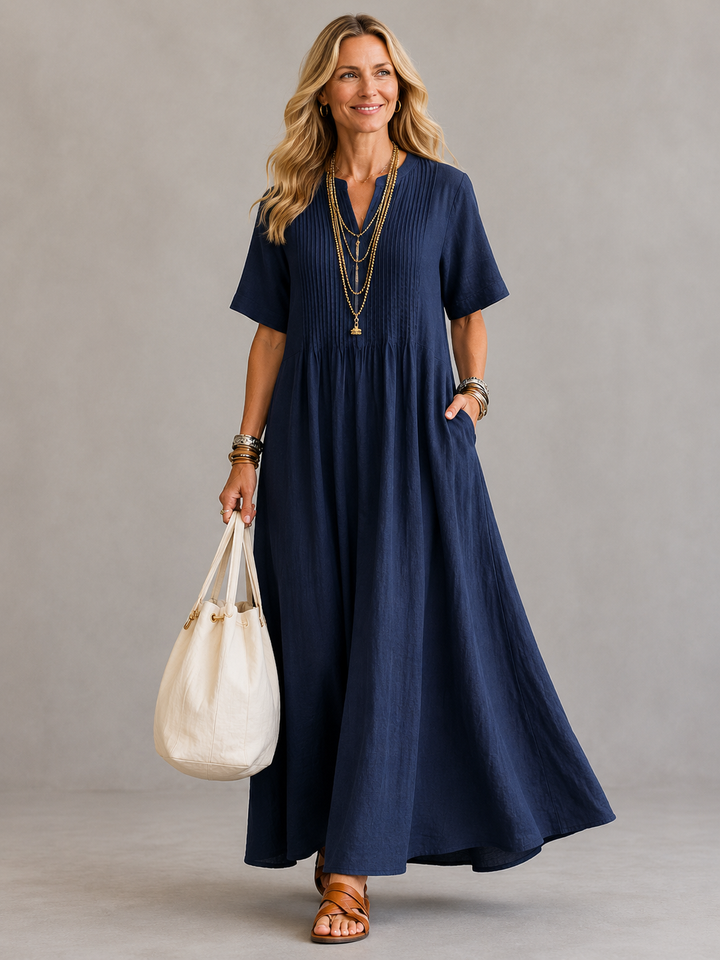 NATHALIA | Pleated Dress