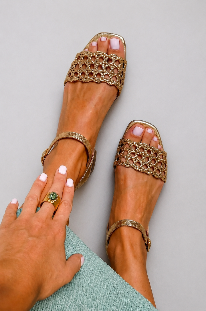 AURORA | Golden Sandals Summer Enchantment
