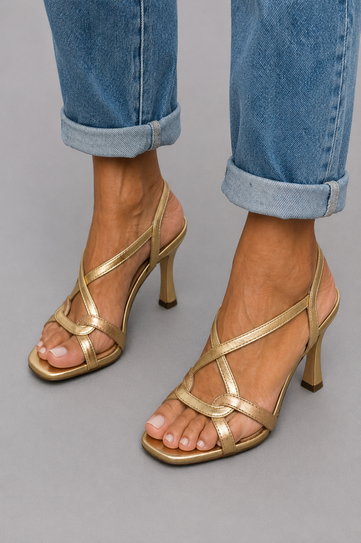 CASSIE | Golden Summer Charm Heels