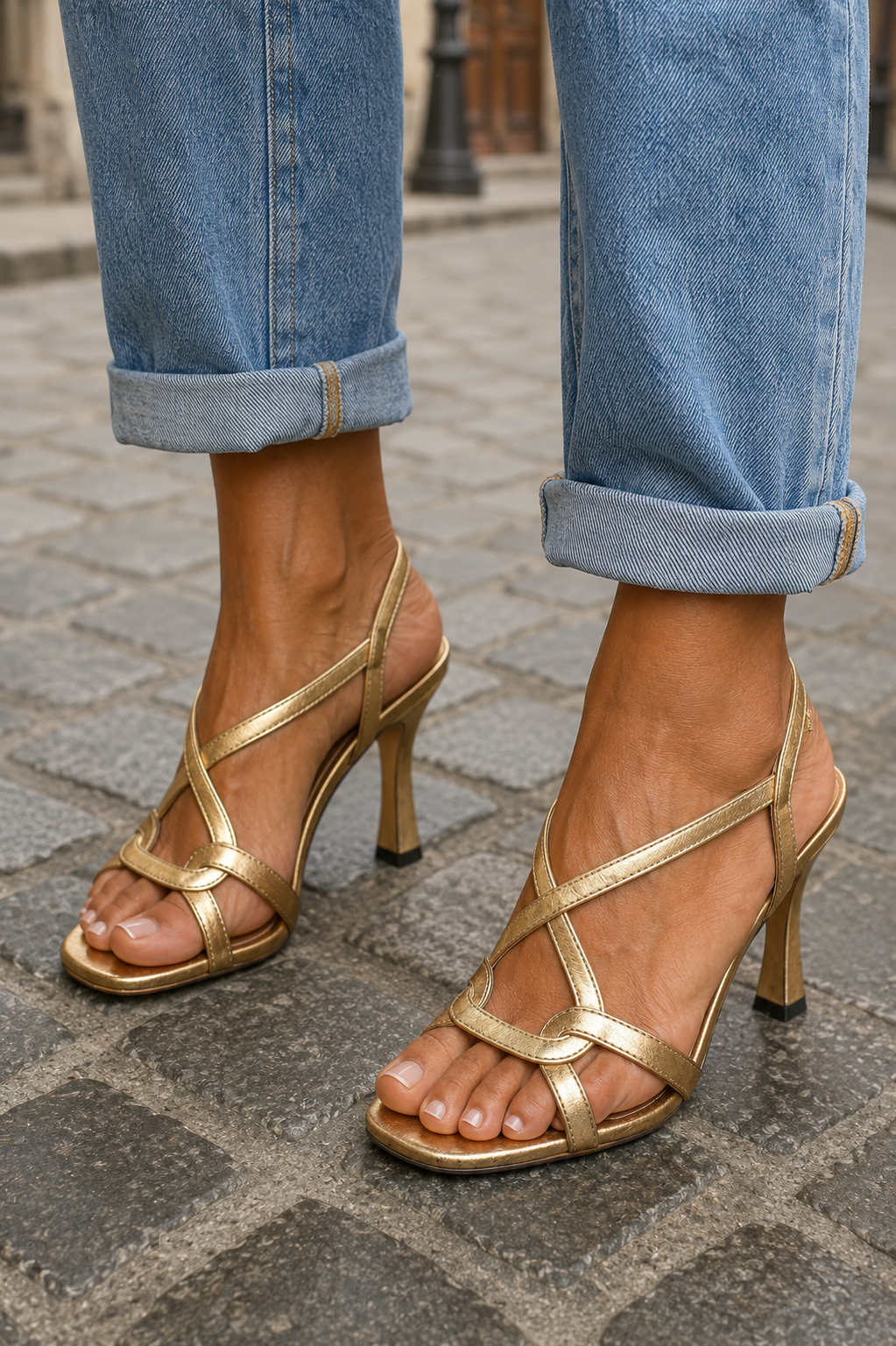 CASSIE | Golden Summer Charm Heels