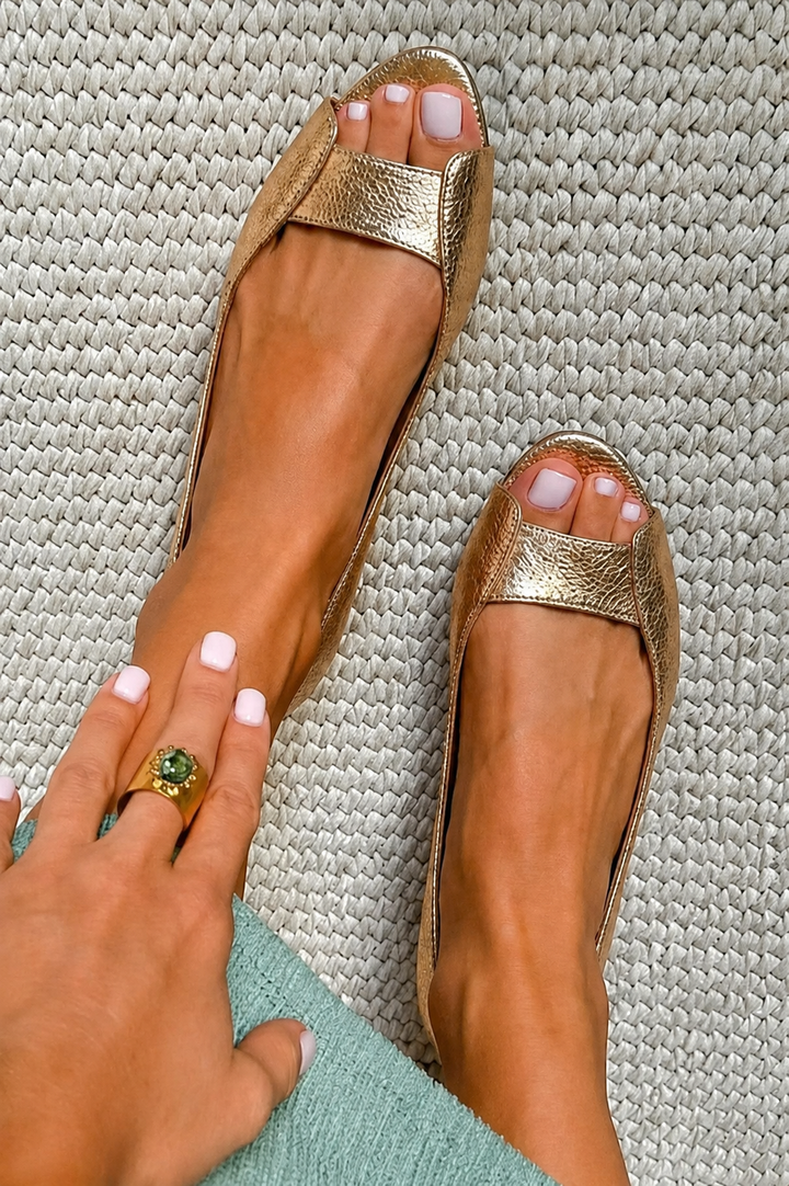 ADELINA | Golden Comfort Sandals