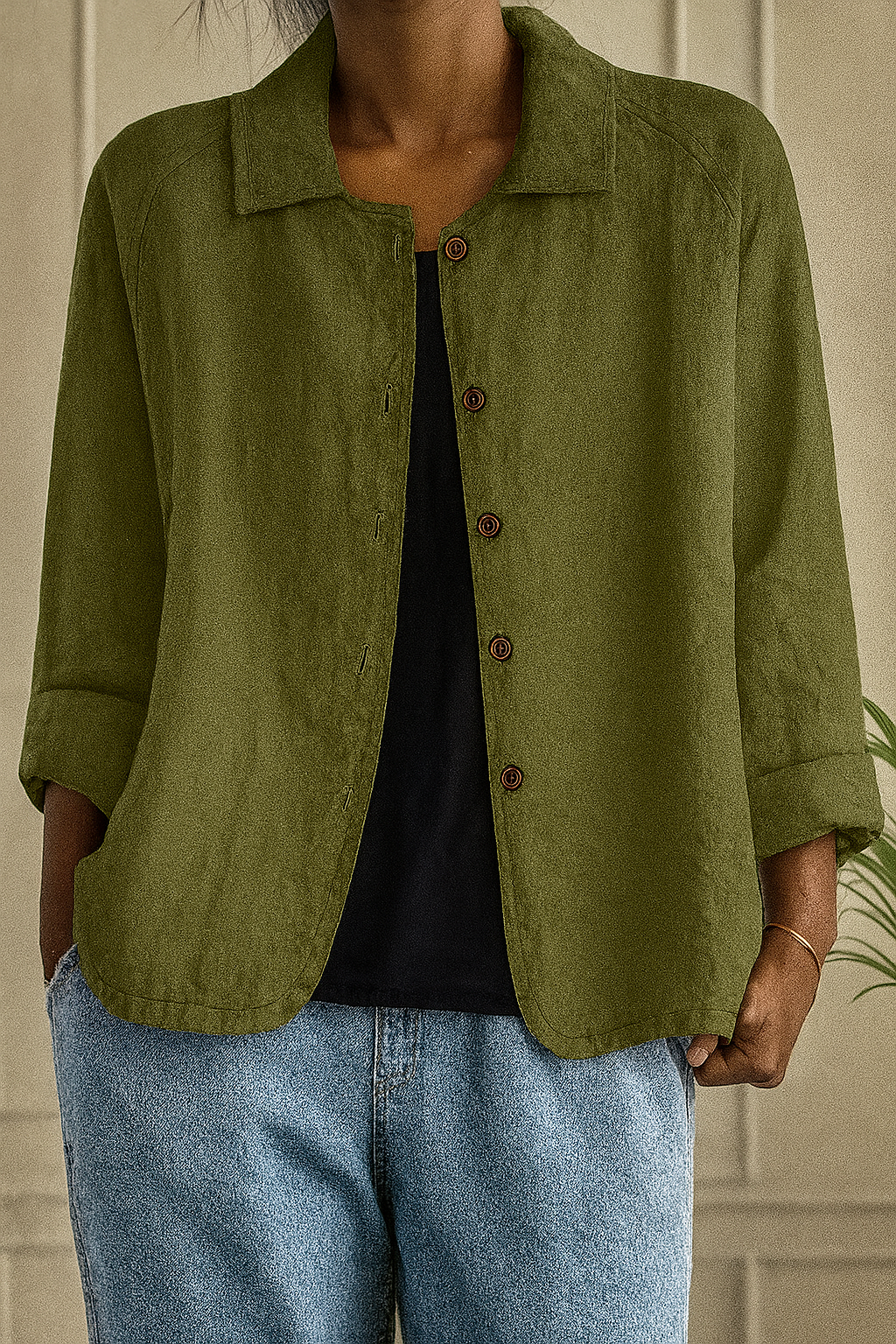Roseline | Gilet Coton Élégance Intemporelle