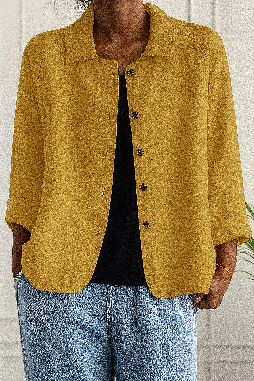 Roseline | Gilet Coton Élégance Intemporelle